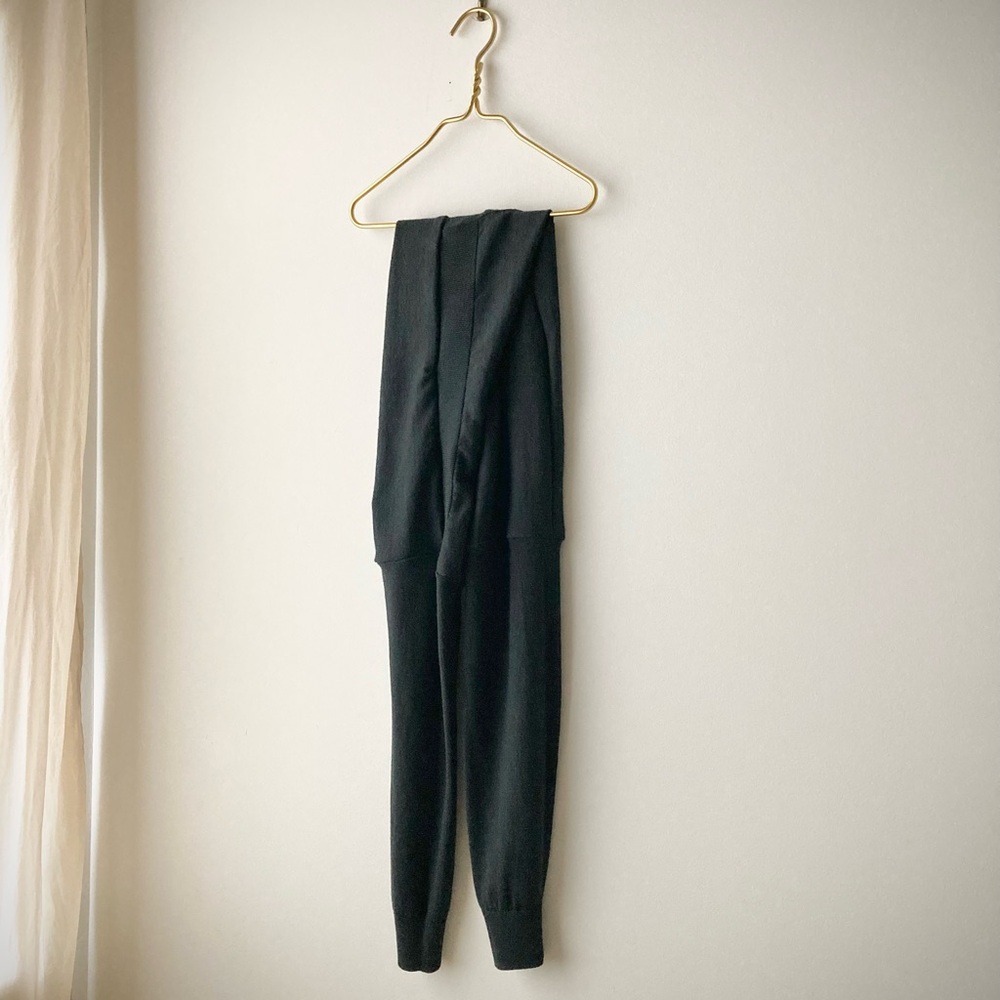 joodito 100% merino wool sweater wrap scarf long origami boro snake winter black - Picture 10 of 12